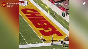 O que acharam das atuações de tom brady e aaron dodgers na final da nfc ontem? First Look Kansas City Chiefs Home End Zone Design For Super Bowl Lv In Tampa Bay