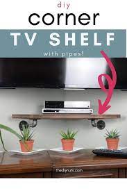 The first step is simple. Build This Clever Diy Corner Shelf For Under Your Mounted Tv Today The Diy Nuts