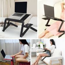 Adjustable Portable Foldable Laptop Desk Computer Table Tray Bed Sofa Stand In 2020 Black Computer Desk Laptop Desk Stand Folding Laptop Table