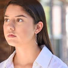 Triangle Earrings. Geometric Earrings. Sterling Silver Earrings