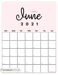 You are able to select the sort of calendar that you would like to publish out of several options and designs. Cute Free Printable June 2021 Calendar Saturdaygift