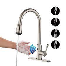 Disassemble the inside of the solenoid valve to clean, then assemble it in its original appearance, after sensing by. Touchless Kitchen Faucet Dicoya Stainless Steel Sensor Kitchen Faucet With 4 Function Smart Sprayer Hands Free Kitchen Kitchenfaucets Com