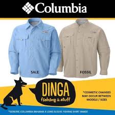The columbia bahama shirt is made of 100% nylon. Columbia Pfg Bahama Ii Fossil Long Sleeve Fishing Shirt X Large Dinga