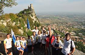 San marino is not part of the european union although they do use the euro as currency. San Marino The Sri Chinmoy Oneness Home Peace Run