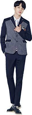 View And Download Hd Jungkook Full Body Png Jpg Black And White Stock Jimin In School Uniform Png Image For Free The I Body Picture School Uniform Full Body