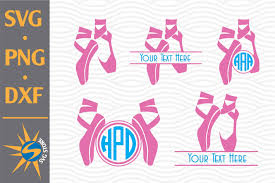 All shoes clip art are png format and transparent background. Ballet Shoe Monogram Graphic By Svgstoreshop Creative Fabrica