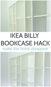 The Best Way To Fill Billy Bookcase Holes Billy Bookcase Hack Ikea Closet Hack Billy Bookcase