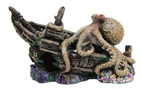 Sunken Pirate Ship W Giant Octopus Fish Tank Ornament Aquarium Decoration Unbranded Aquarium Decorations Custom Fish Tanks Cool Fish Tanks