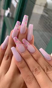 If you prefer matte nails these purple ones are ideal for you. Gel Nails Short Nails Pink Nails Nail Art Nailart Naildesigns Romantic Nails Ombre Nails Short N Purple Acrylic Nails Romantic Nails Ombre Acrylic Nails