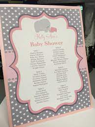 It celebrates the delivery or expected birth of a child or the transformation of a woman into a mother. Baby Shower Elephant Seating Chart Winter Baby Shower Themes Baby Shower Table Twinkle Twinkle Baby Shower
