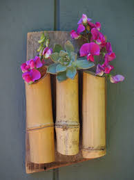 Bamboo Reclaimed Wood Vertical Garden Wall Hanging Planter Etsy Vertical Garden Wall Vertical Garden Hanging Planters
