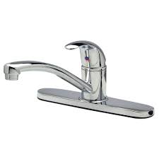 Kitchen faucets receive a lot of use over the years, from washing hands to rinsing dishes. Zurn Single Handle Standard Kitchen Faucet In Polished Chrome Z7872c Xl So The Home Depot