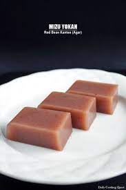 Mizu Yokan Red Bean Kanten Agar Recipe Red Beans Desserts Red Bean Paste