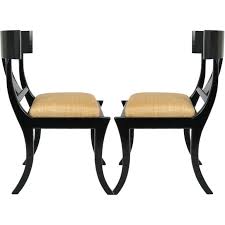 Pair Of Black Lacquer Klismos Chairs Klismos Chair Klismos Furniture Dining Chairs