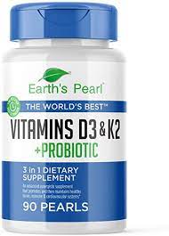 If calcium isn't laid into bone, it will find itself in other we jumped on vitamin d as a supervitamin for good reason. Amazon Com Earth S Pearl Vitamin D3 K2 And Probiotic 3 In 1 Dietary Supplement 5000 Iu 90 Day Supply Health Personal Care