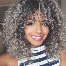 Satin sleep bonnet, black silver women's luxurious silky satin protective styling cap, curly afro hair care headscarf, alopecia chemo gift. Afro Kinky Black Women S Short Wavy Wigs Curls For Synthetic Wig With Fringe Naturally Curly Wig Amazon De Beauty