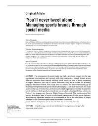 Sign up for mlr email alerts and be the first to know about league info. Pdf You Ll Never Tweet Alone Managing Sports Brands Through Social Media