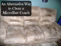 For general microfiber furniture cleaning, a drop or two of mild detergent, like dish soap or laundry detergent, combined with a bit of water should clean your you can clean most of the furniture in your home by using cleaning products like windex or pledge. An Alternative Way To Clean A Microfiber Couch Gigglebox Tells It Like It Is