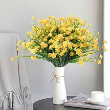 Check spelling or type a new query. Whonline 12pcs Artificial Flowers Plastic Outdoor Uv Resistant Shrubs Plants For Garden Wedding Farmhouse Indoor Outdoor Decor Yellow Pricepulse