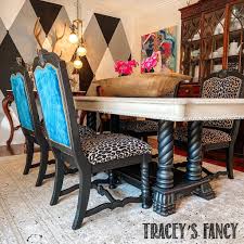 If the seat's padding isn't very comfortable, add new foam and batting for a more comfortable seat. How To Reupholster Dining Room Chairs In Leopard Tracey S Fancy