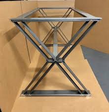 Design Dining Table X Base Bow Tie Style Set Of Etsy In 2020 Modern Table Base Custom Table Legs Dining Table