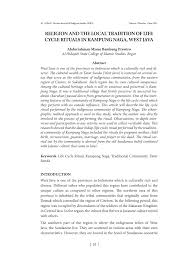 Check spelling or type a new query. Pdf Religion And The Local Tradition Of Life Cycle Rituals In Kampung Naga West Java