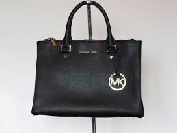 MICHAEL KORS Black Leather Bag. - Etsy