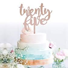 Rose gold glitter table decoration 30 years 8 x 8 ladies 30th birthday party. Buy Grantparty Twenty Five Rose Gold Cake Topper 25th Birthday Anniversary Wedding Party Decoration Ideas Perfect Keepsake 25 Rose Gold Online In Turkey B07s2hqbbc