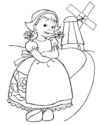 See more ideas about coloring pages, netherlands, colouring pages. Dutch Little Girl Coloring Page Free Printable Coloring Pages For Kids