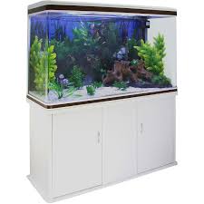 Aquarium stands are finally here! White Aquarium Fish Tank And Cabinet With Complete Starter Kit