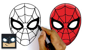 Begin by drawing a set of perpendicular lines. How To Draw Spider Man Step By Step Tutorial Youtube