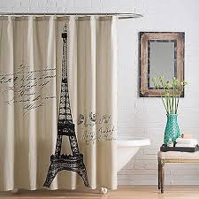 Bring A Touch Of Beautiful Parisian Style To Your Bathroom Decor With The Anthology Paris Shower Curta Paris Theme Bathroom Paris Bathroom Decor Paris Bathroom
