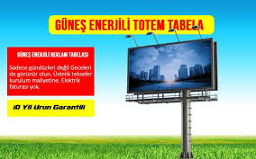 Gunes Enerjili Totem Tabela Aydinlatma Totemler Gunes Led