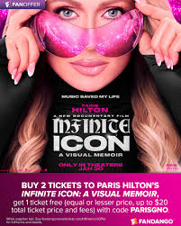 Girls' Night Out with Paris! Buy 2 tickets to #ParisHiltonsInfiniteIcon: A  Visual Memoir, and get 1 ticket free (equal or lesser price, up to $20  total ticket price and fees) with code