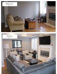 Before And After Living Room Living Room Remodel Small Living Rooms Livingroom Layout