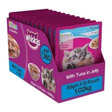 Whiskas Kitten Tuna In Jelly Pouch 85 Gm Pack Of 12 Cat Food Wet Cat Food Cat Snacks