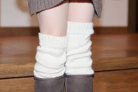 White Leg Warmers Baby Alpaca Wool Knit Natural White Brown Etsy