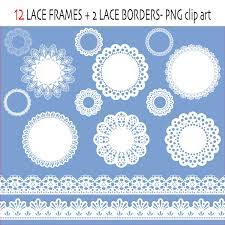 Lace Digital Clipart Labels Or Frames And Borders In White 14 Png Files Digital Scrapbook Doilies Instan Clip Art Digital Scrapbook Paper Clip Art Borders