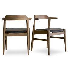Shop allmodern for modern and contemporary dining chairs to match your style and budget. Mid Century Modern Black Faux Leather Kathy Dining Chair Set Of 2 Ash3197