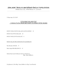 ZÁKLADNÍ ŠKOLA A MATEŘSKÁ ŠKOLA TUPOLEVOVA