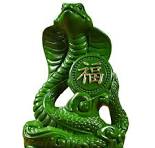 Estatua De Serpiente De Ceramica Blanca | Cobra | Feng Shui | Au00f1o Chino
