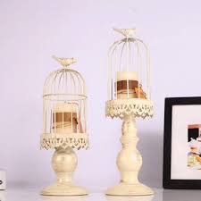 White Bird Cage Candle Holder Pin On Candle Holders Candelabra