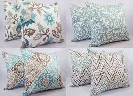 Couch Pillow Cover Blue And Brown Decorative Throw Pillow Etsy Brown Throw Pillows Brown Pillow Covers Couch Pillow Covers