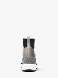 Michael Michael Kors Leather Skyler Bootie In Grey Black Save 30 Lyst