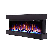 Buy top selling products like forest gate™ tv stand with electric fireplace and forest gate™ tv stand with electric fireplace in rustic barnwood. Foxhunter Wall Mounted Electric Fireplace Modern Look Fire Mdf Frame Led Lights With Remote Control Indoor Fire Place Electric Heater 1600w Fem02 Black Buy Online In Albania At