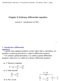 8untuk lebih jelasnya lihatlah contoh soal mary l. Ch 8 Ppt File Mmp Mary L Boas Pdf Differential Equations Ordinary Differential Equation