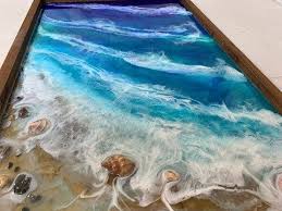 75 107 Epoxy Resin Art Step By Step Tutorial Ocean Beach Sand Movement Youtube Epoxy Resin Art Resin Art Painting Resin Painting