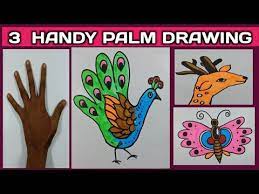 3 Handy Palm Art For Kids Hand Drawing Tarun Art Part 2 Youtube Drawing For Kids Art For Kids Art Fundraiser