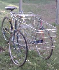 1 Vieux Velo 1 Vieux Caddy 1 Nouveau Kart 1 Old Bicycle 1 Old Grocery Cart 1 New Cart Bike Cyclisme Bicyclettes Recyclage