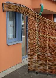 Eingang Zur Terrasse Weidenzaun Weiden Weidengeflecht